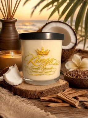 Santal and Coconut Scented Candle — Cream